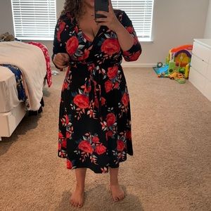 Black and Red floral dress